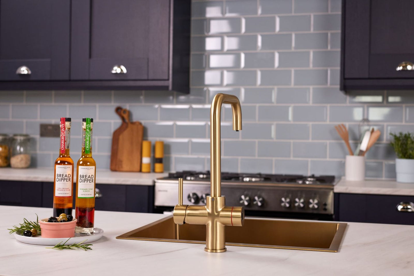 Kettle Flow 3-in-1 Instant Boiling Water Tap - Brushed Brass