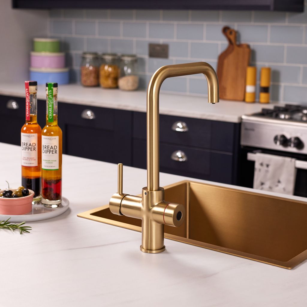 Kettle Flow 3-in-1 Instant Boiling Water Tap - Brushed Brass