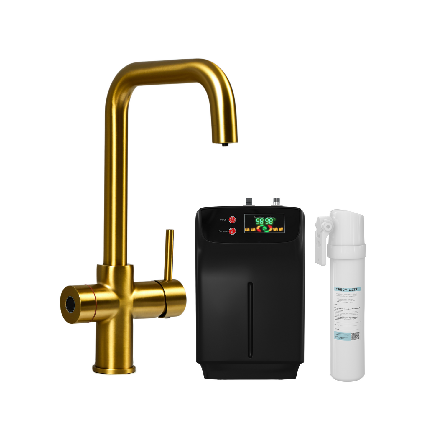 Kettle Flow 4-in-1 Boiling Water Tap – Luxurious Brushed Gold