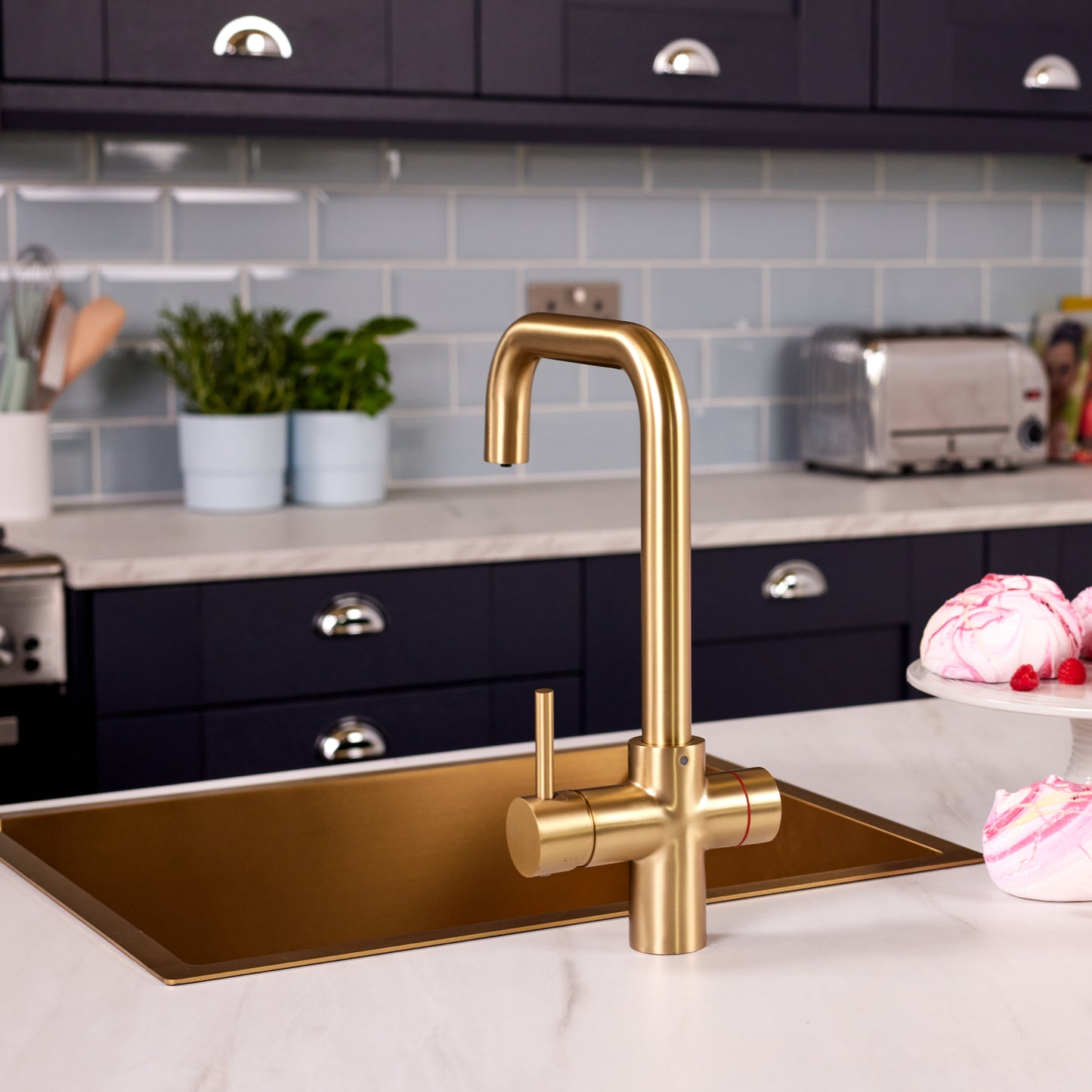 Kettle Flow 4-in-1 Boiling Water Tap – Brushed Brass Gold